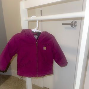 Carhartt Infant Plum Sherpa Lined Hooded Jacket